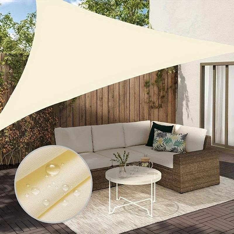 Waterproof Triangle Sun Shade Sail Awning Grey Beige