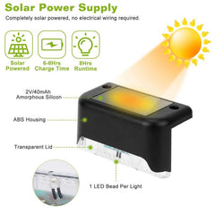LED Solar Step Lights Outdoor Garden Deck Lights Waterproof