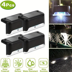 LED Solar Step Lights Outdoor Garden Deck Lights Waterproof