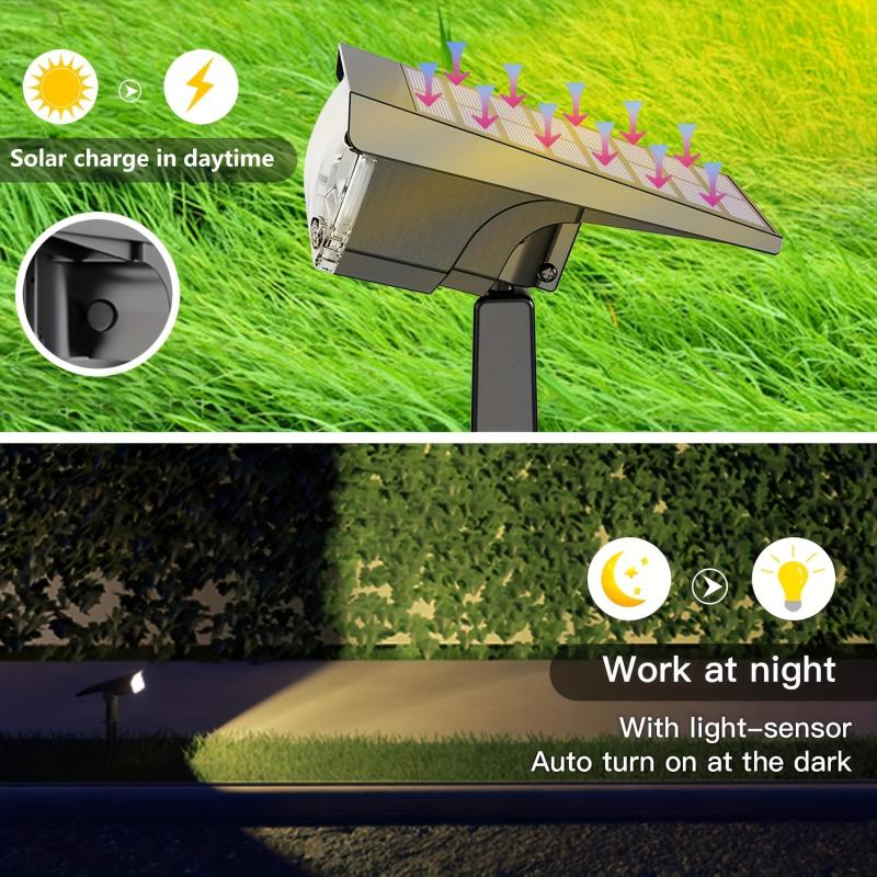 Solar Spot Lights Outdoor 38 LEDs Garden Landscape Spotlights