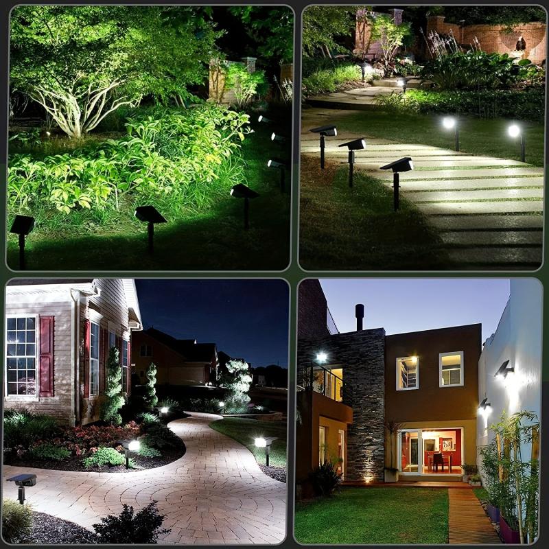 Solar Spot Lights Outdoor 38 LEDs Garden Landscape Spotlights