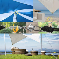 40pcs Sunshade Sail Hardware Kit 5 Inches Rust-proof for Yard Installation