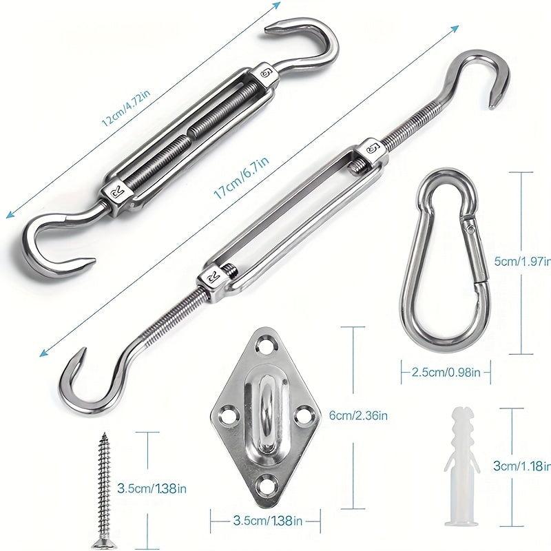 40pcs Sunshade Sail Hardware Kit 5 Inches Rust-proof for Yard Installation