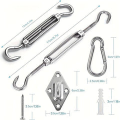 40pcs Sunshade Sail Hardware Kit 5 Inches Rust-proof for Yard Installation