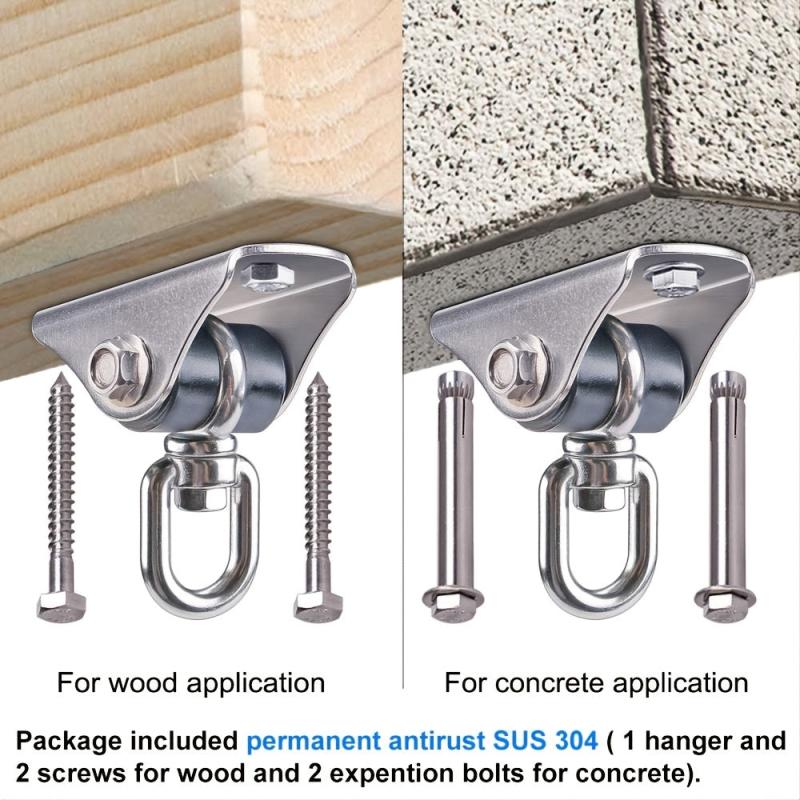 Hammock Hanging Kit 360 Rotate 1000Lb Capacity Heavy Duty Swing