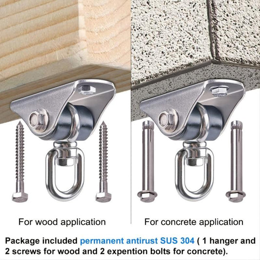 Hammock Hanging Kit 360 Rotate 1000Lb Capacity Heavy Duty Swing