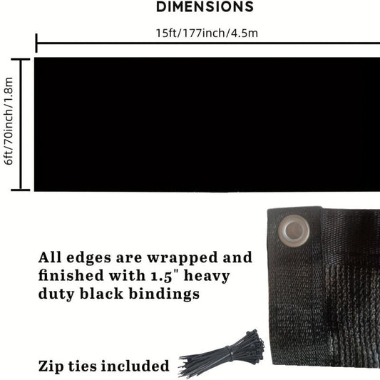 Privacy Fence Netting Screen Outdoor Shade Windscreen Mesh Fabric 6x15ft