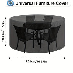 Round Patio Furniture Covers Waterproof Outdoor Table Chair Set Covers