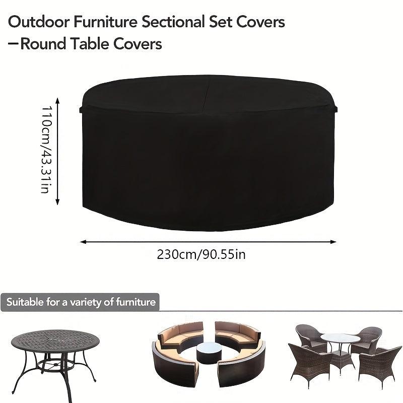 Round Patio Furniture Covers Waterproof Outdoor Table Chair Set Covers