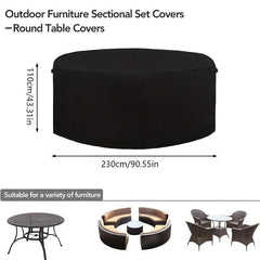 Round Patio Furniture Covers Waterproof Outdoor Table Chair Set Covers