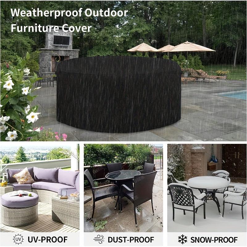 Round Patio Furniture Covers Waterproof Outdoor Table Chair Set Covers