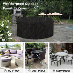 Round Patio Furniture Covers Waterproof Outdoor Table Chair Set Covers