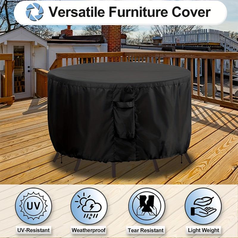Round Patio Furniture Covers Waterproof Outdoor Table Chair Set Covers