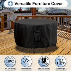 Round Patio Furniture Covers Waterproof Outdoor Table Chair Set Covers