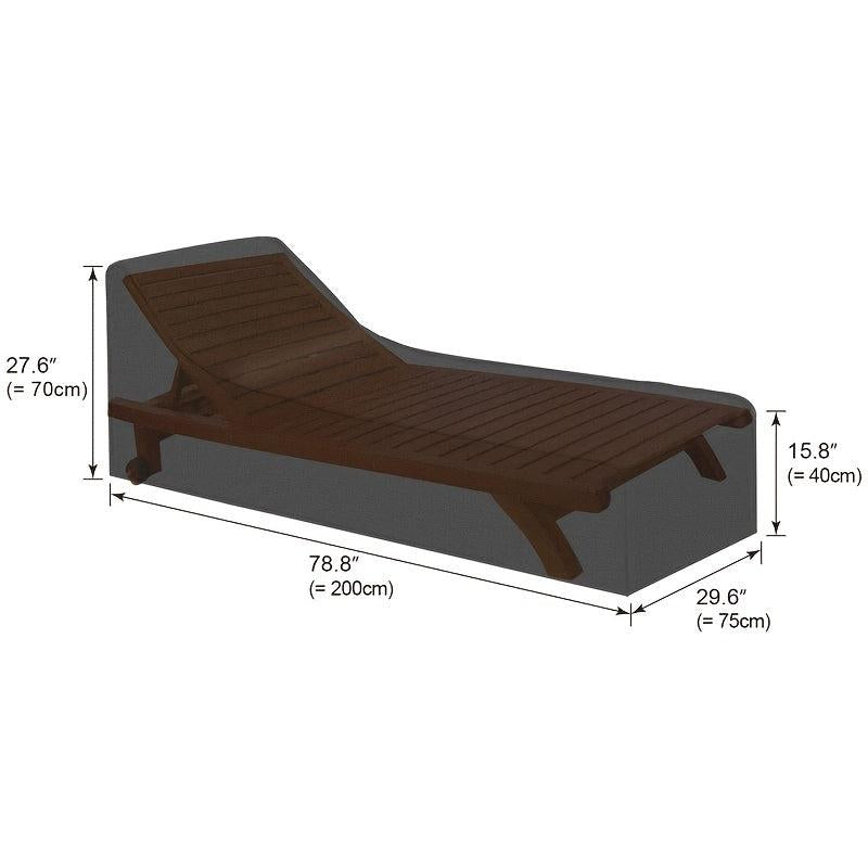 Outdoor Chaise Lounge Cover Waterproof Heavy Duty UV Resistant