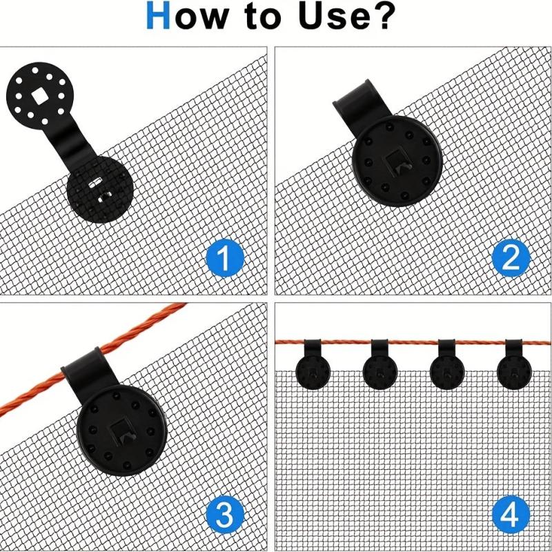50pcs Large Shading Net Clip & Agricultural Film Fixing Clip
