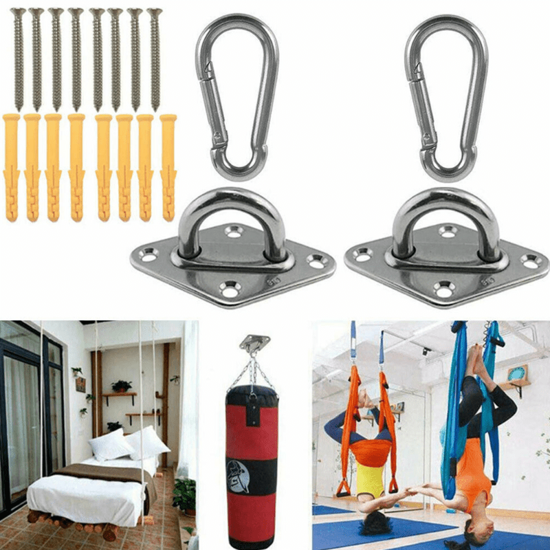 2pcs Stainless Heavy Duty Ceiling Hanging Hook Set