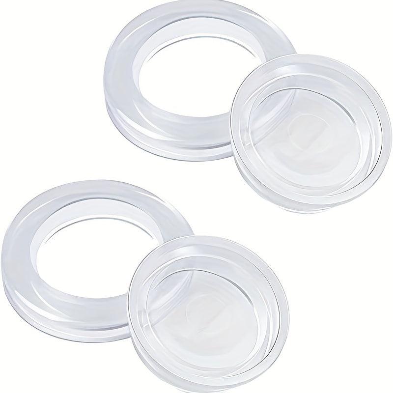2 Patio Table Umbrella Hole Rings & Caps Set for Glass Outdoor Table