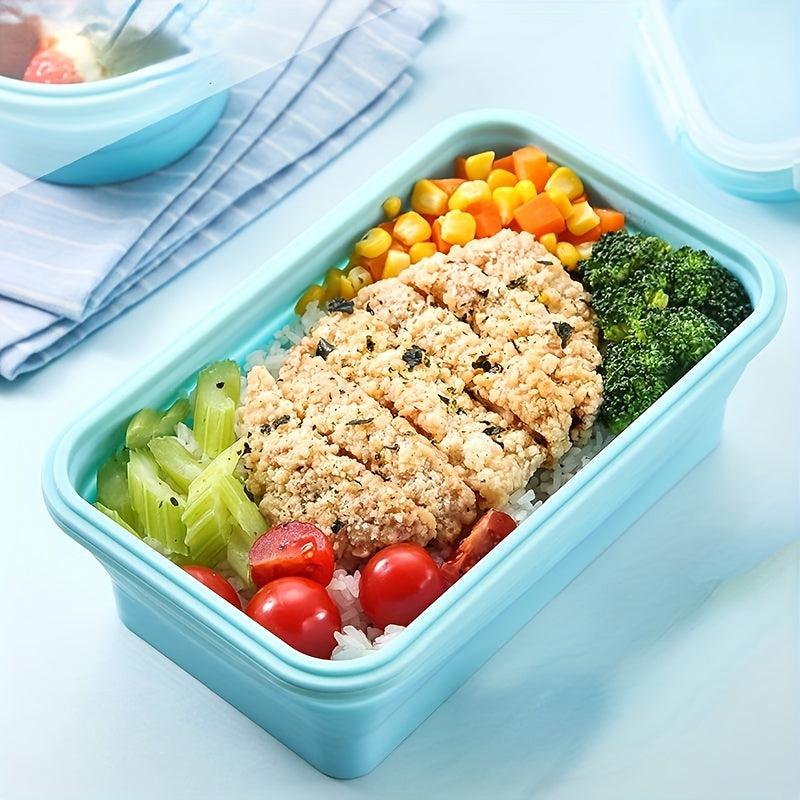 Portable Foldable Silicone Lunch Box Heat Resistant 4 Sizes Bowl Travel Food Sto