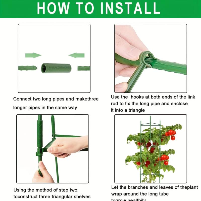 1pc Tomato Cages Plant Stakes Vegetable Trellis Support Frame
