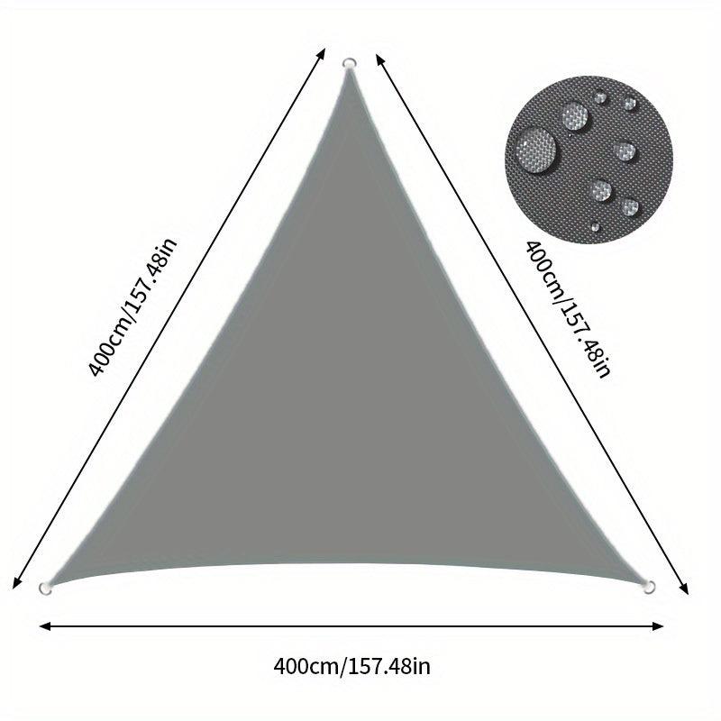 Triangle Sun Shade Sail Canopy UV Block Fabric Outdoor Canopy