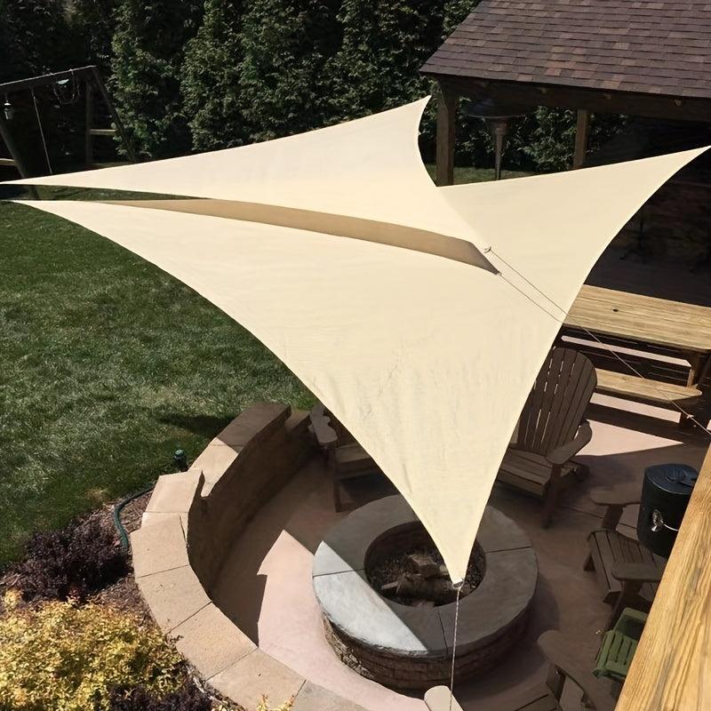 Triangle Sun Shade Sail Canopy UV Block Fabric Outdoor Canopy