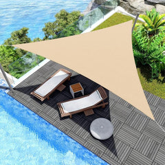 Triangle Sun Shade Sail Canopy UV Block Fabric Outdoor Canopy