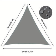 Triangle Sun Shade Sail Canopy UV Block Fabric Outdoor Canopy