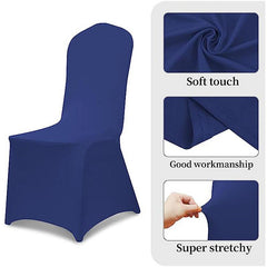 4pcs Stretch Chair Covers Spandex Folding Washable Fabric for Wedding Party