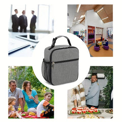 Large Capacity Portable Lunch Box Bag Aluminum Foil Insulation Belt Lunch Bag