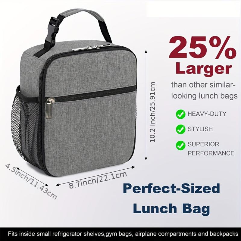 Large Capacity Portable Lunch Box Bag Aluminum Foil Insulation Belt Lunch Bag
