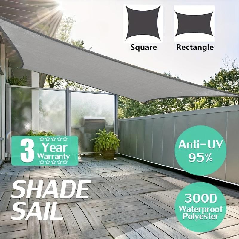 Waterproof Sun Shade Sail Garden Canopy Rectangle Pool Sun Shelter
