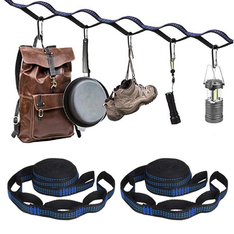 2pcs 2m Hammock Strap Outdoor Camping Hammock Garden Swing Straps Rope