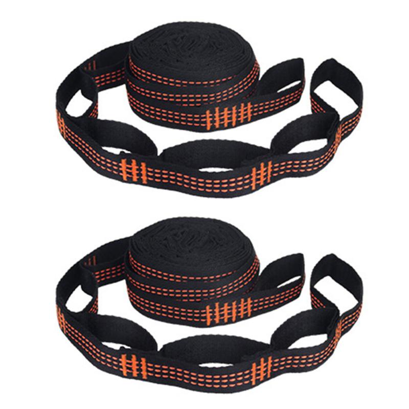 2pcs 2m Hammock Strap Outdoor Camping Hammock Garden Swing Straps Rope