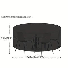 Circular Outdoor Furniture Cover Waterproof UV Resistant Dust Proof