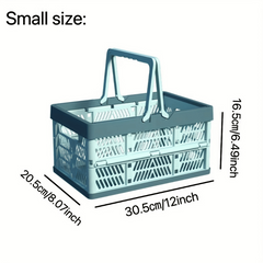 Outdoor Camping Folding Storage Basket Large Capacity Food Snack Storage Basket