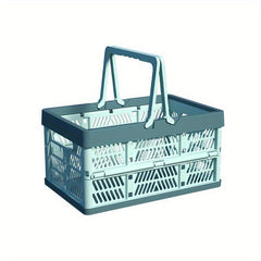 Outdoor Camping Folding Storage Basket Large Capacity Food Snack Storage Basket