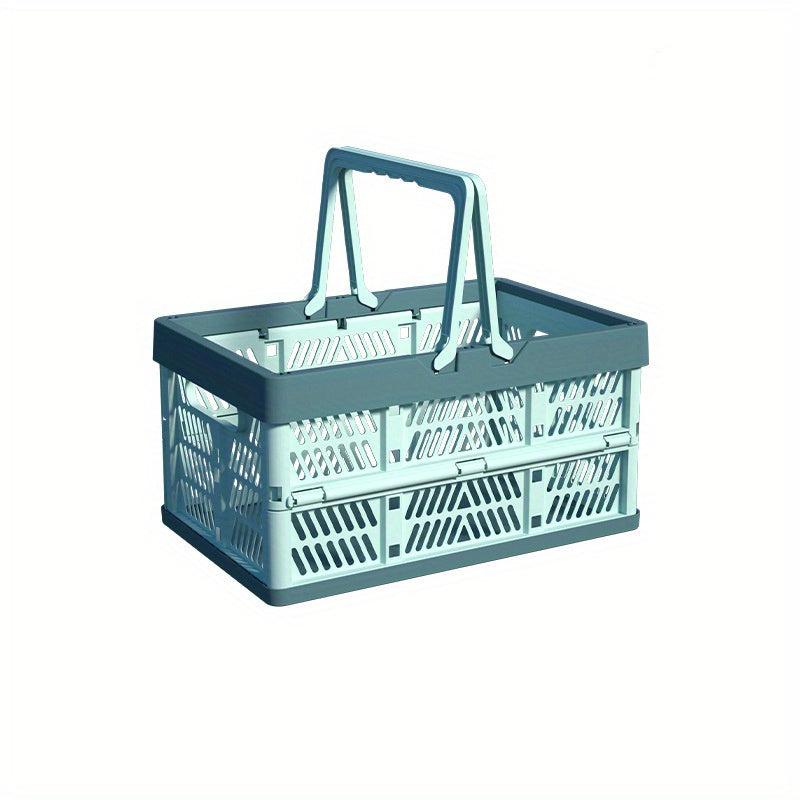 Outdoor Camping Folding Storage Basket Large Capacity Food Snack Storage Basket