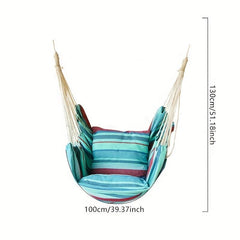 Garden Cotton Hammock Chair with 2 Cushions