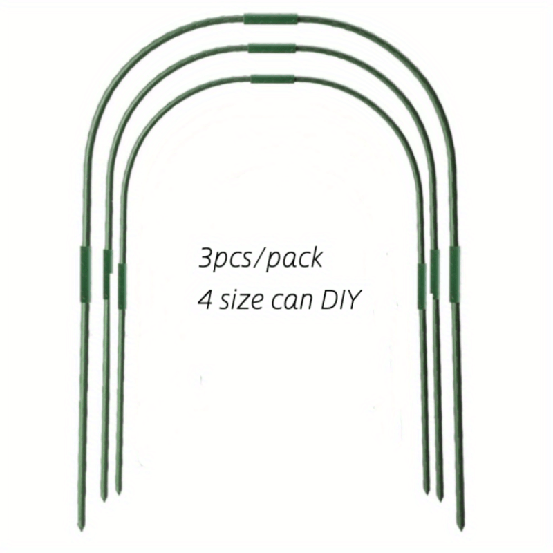 3pcs Greenhouse Hoops Garden Pole Grow Tunnel Frame Greenhouse Pipe