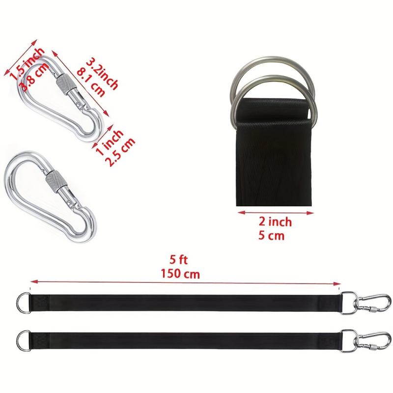 Tree Swing Hanging Kit 2100lbs Easy Install Straps & Snap Hooks