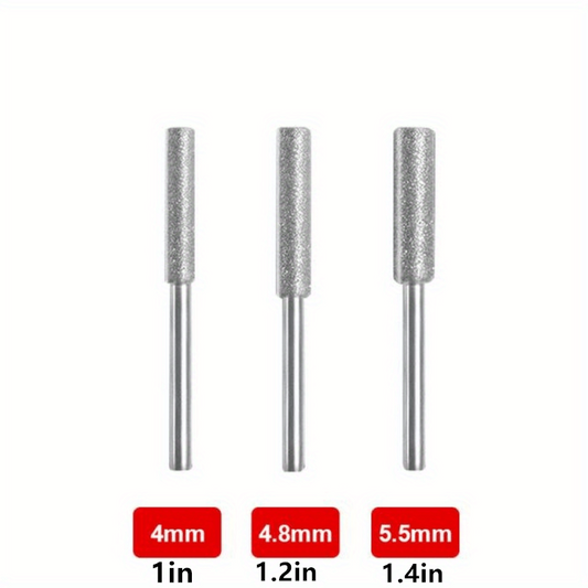 3-Piece Diamond Coated Chainsaw Sharpener Set
