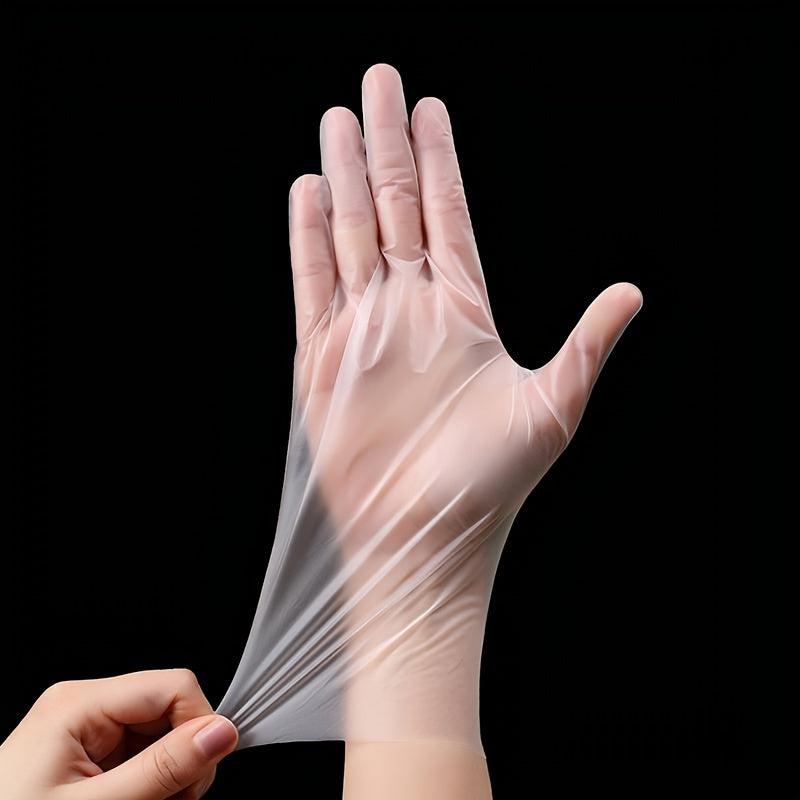 100pcs Box Disposable Gloves Powder Latex Clear Vinyl TPE Gloves