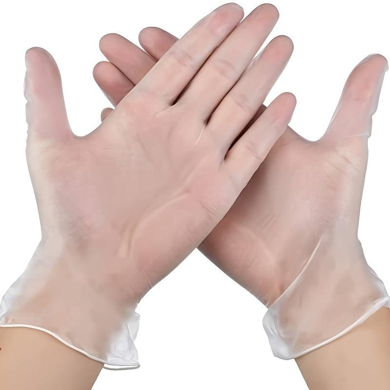 100pcs Box Disposable Gloves Powder Latex Clear Vinyl TPE Gloves