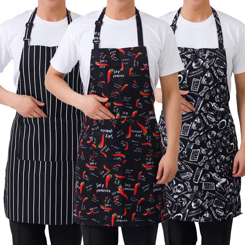 Adjustable Half Adult Apron Striped Chef Apron Outdoor Camping BBQ Apron