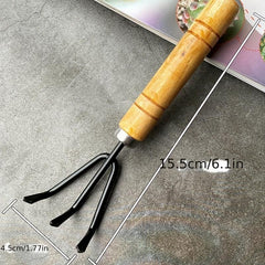 3pcs Gardening Tools Set Wooden Handle Shovel for Flowers Vegetables