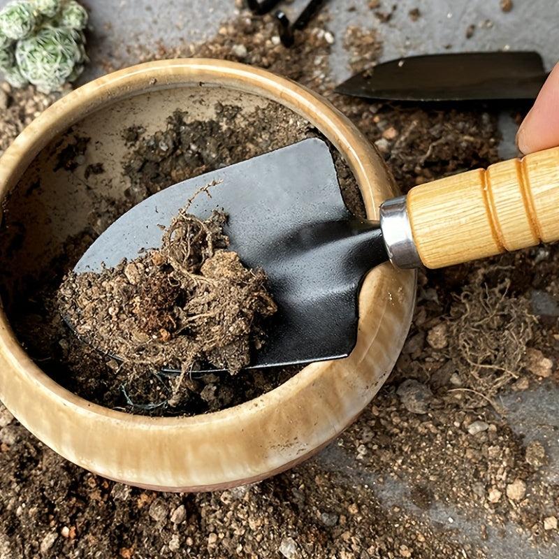 3pcs Gardening Tools Set Wooden Handle Shovel for Flowers Vegetables