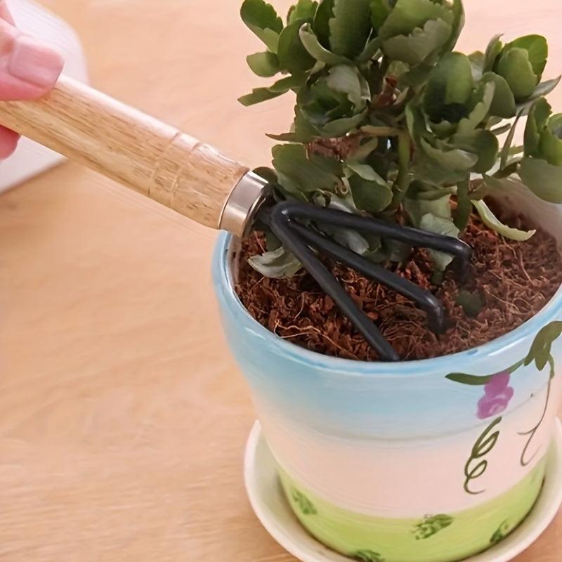 3pcs Gardening Tools Set Wooden Handle Shovel for Flowers Vegetables