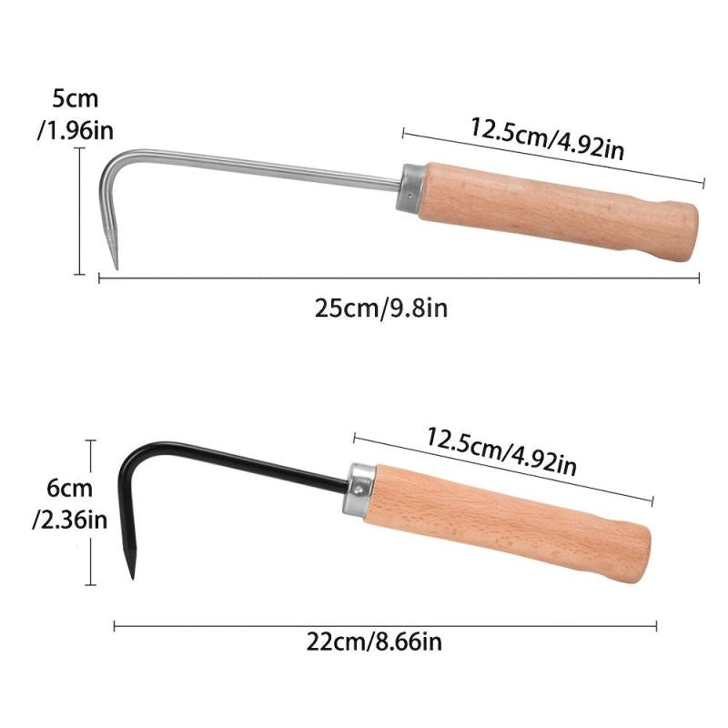 Gardening Single Claw Root Hook Soil Loosening Tool Aluminum Alloy with Handle
