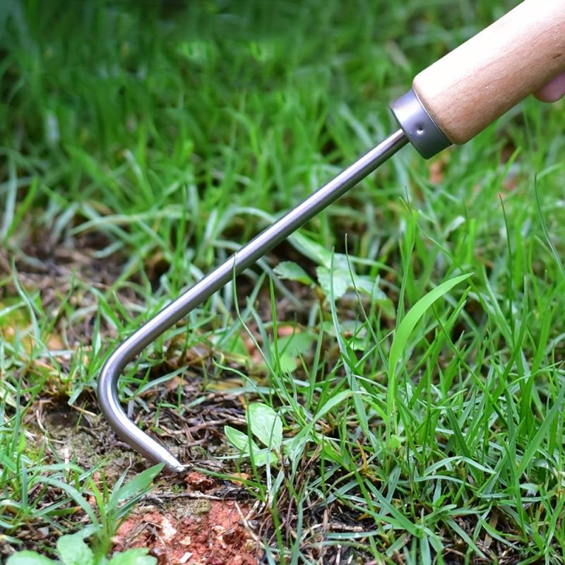 Gardening Single Claw Root Hook Soil Loosening Tool Aluminum Alloy with Handle
